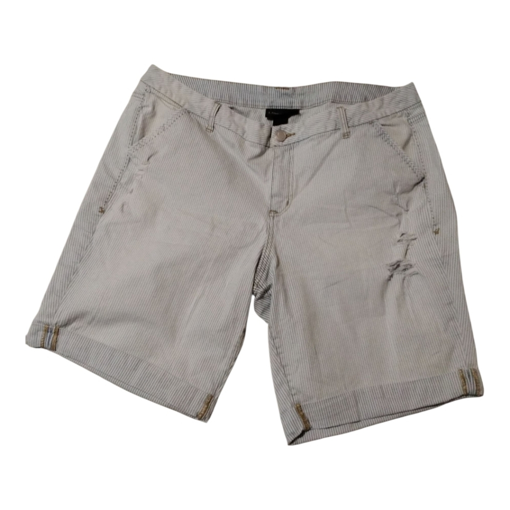 Lane Bryant Women's Light Blue & White Jean Shorts Size 20